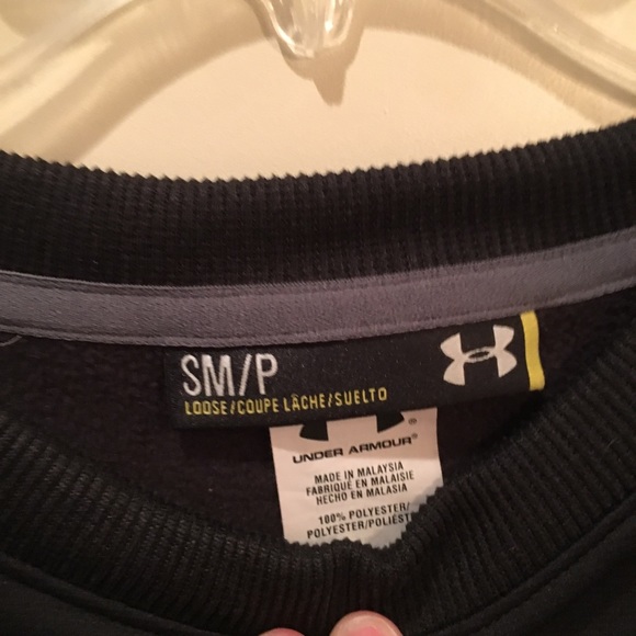 UNDER ARMOUR Men’s Black Sweatshirt size Small - Picture 3 of 5